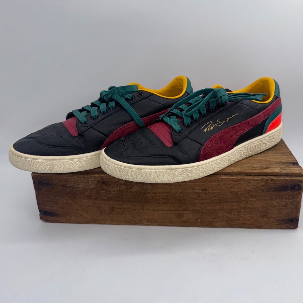 Puma Ralph Sampson Low Black History Month Mens 10.5 Retro Black 374685-01